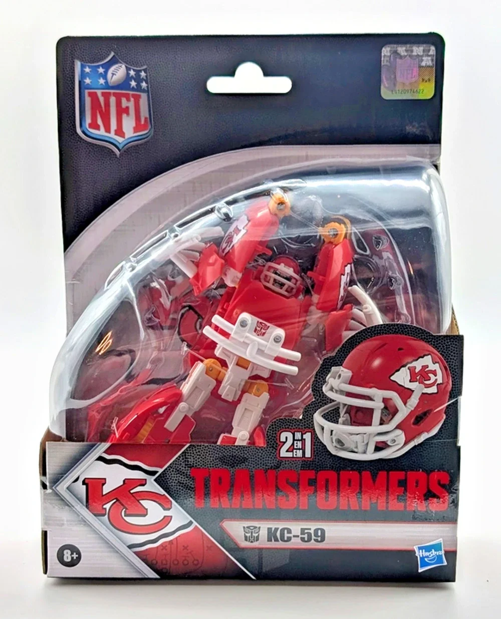 Transformers NFL Kansas City Chiefs KC-59 5.5-Inch NFL Football Action Figure